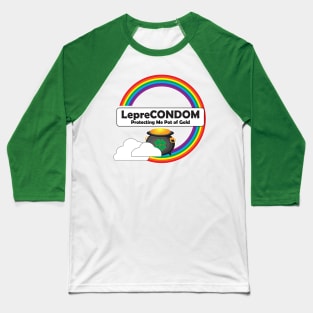 LepreCONDOM | Protecting Me Pot of Gold Baseball T-Shirt